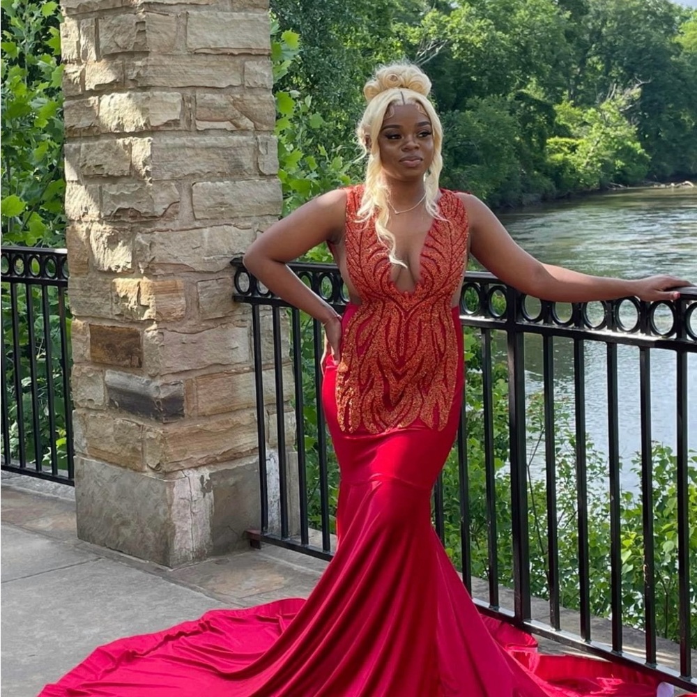 Elegant Red Evening Gown